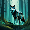 Waldwolf im Nebelwald