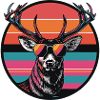 Deer with sunglasses