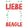 I love my beagle paw heart
