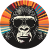 Gorilla Retro Sunglasses Pop Art