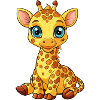 Sitting giraffes
