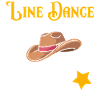 Line Dance Herz und Cowboyhut