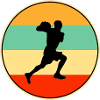 Retro Basketball Silhouette Vintage Sunset Player