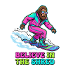 Believe In The Shred! Bigfoot Snowboarder