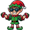 Christmas Elf Weightlifting Gym for Men