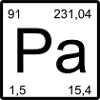 Protactinium Pa Element Typografie