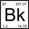 Berkelium Bk Symbol Kunst im Periodensystem-Stil