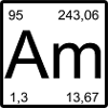Americium Am Element Typography