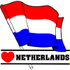 Netherlands Flag with Heart