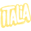 Italia - Italy yellow retro lettering