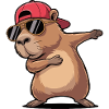 Cooles Capybara-Dabbing