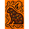 Mystic Cat Mandala Orange