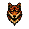 Stylized Fox Head Illustration