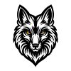 Wolf's Head Black White