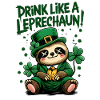 Faultier Leprechaun St. Patrick's Day Design