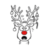 Deer Rudolph Merry Christmas sweet