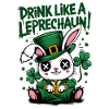Lutin Léprechaun Buveur Bunny La Saint-Patrick
