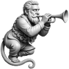 TRUMPET GARGOYLE - black & white