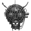 ROBOT MASK #2 - black & white