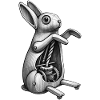 MECA RABBIT - black & white