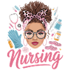 Pflegerin im Retropink Stil