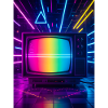 Retro TV Glitch – Neon Eighties Screen
