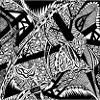 Design abstrait noir et blanc n°4