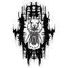 Schwarz-Weiß Scrab Design Nr. 6