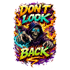 Dont Look Back Skeleton Neon