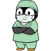 Cool Penguin Docteur Anesthésiologiste Hôpital Cartoo
