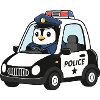 Cute Penguin Police Policeman Kids Cartoon