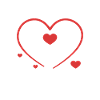 Double Love Heart Print Design