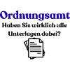 Ordnungssamt Blau Typo