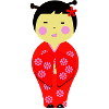 Small Kawaii Japanese Kokeshi Doll