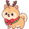 Dog Reindeer Christmas Sweet Festive