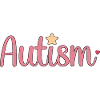 Pink Autism with Star