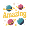 Amazing Planets Retro Space Design