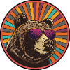 Bear with retro sunglasses