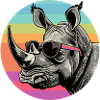 Rhino Retro Rainbow