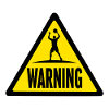 Warning Basketball Sportsman Warning Sign