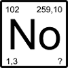 Nobelium Pas Symbole élémentaire Nobelium Tee