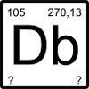 Dubnium Element Typography