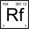 Rutherfordium Symbol Square