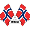 Norway Crossed Flags