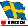 SWEDEN Love Flag Description: