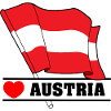 Austria Flag with Heart
