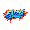 GRAFFITI-NAME ENZO FÜR PERFEKTES GESCHENK DRUCKBAR