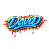 GRAFFITI-NAME DAVID FÜR PERFEKTES GESCHENK DRUCKBAR