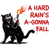 Fire cat with flame bottle