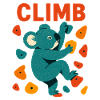 Bouldern Koala Koalabär Aufstieg Klettern Geschenk